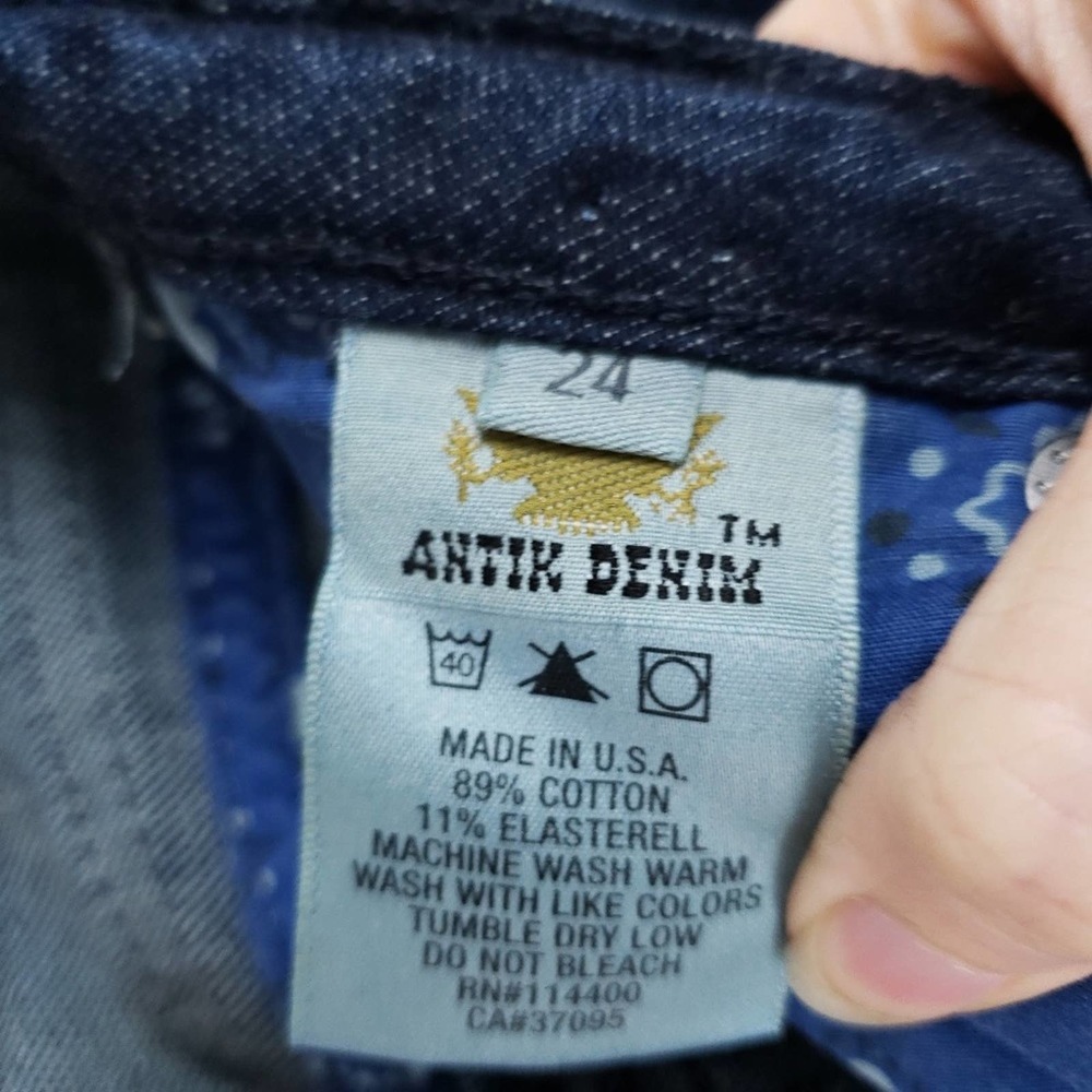 NWT Antik Wide Leg Medium Wash Capri Size 24 - Picture 3 of 5